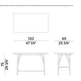Rectangular wooden desk Bienno