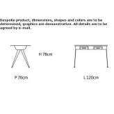 Slab desk with drawers Zegocina