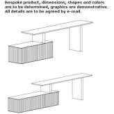 Rectangular wooden desk with a shelf Urmston