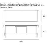 Rectangular desk made of solid wood Caraclau