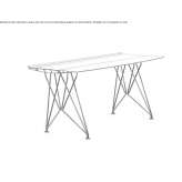 Rectangular desk made of aluminum and stainless steel Valros