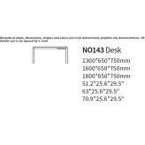Rectangular desk Simbach