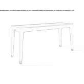 Rectangular leather desk with drawers Usquert