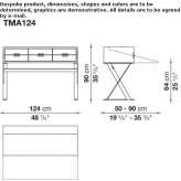 Wooden secretary with drawers Tanais