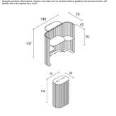 Secretary desk in extruded aluminum Carbonne