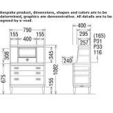 Oak secretary desk with drawers Sumrall