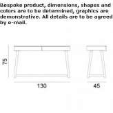 Walnut desk with drawers Propata