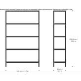 Open, free-standing, double-sided shelf made of powder-coated steel Vreden