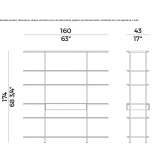 Open, free-standing wooden shelf Nisko