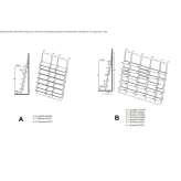 Open modular shelf made of powder-coated steel Cobar