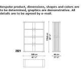 Open, modular shelf made of solid wood Farnese