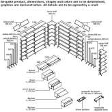 Open modular aluminum shelf Canaan