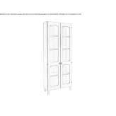 Bookcase / display case made of wooden veneer Essel