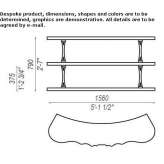 Open, double-sided wooden shelf Champion