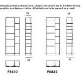 Free-standing modular glass shelf Sospel