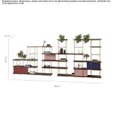 Modular shelving system with sliding panels Parre