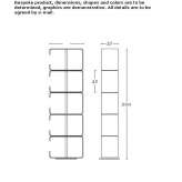 Freestanding sectional shelf Sontra