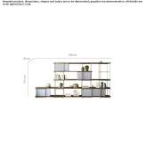 Oak shelf with upholstery panels Parre