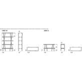 Open free-standing wooden bookcase Teocelo