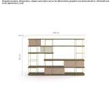 Modular shelf with upholstered doors Parre