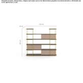 Wooden shelf with sliding panels Parre