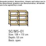 Aluminum and wood storage cabinet Alpu