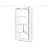 Open, free-standing wooden shelf Asciano