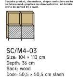 Aluminum and wood storage cabinet with glass doors Sabadell