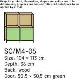 Aluminum and wood storage cabinet with glass doors Sabadell