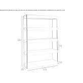 Open, double-sided shelf made of wood and glass Ogdem