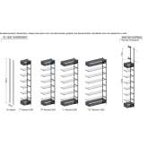 Modular aluminum shelving system Paradera