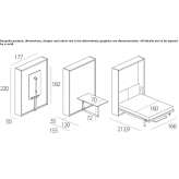 Ściana do przechowywania ze składanym łóżkiem Olesno