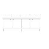 Wooden sideboard with doors Kiliya