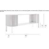 Thermally varnished aluminum sideboard Xalisco