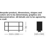 Extruded aluminum sideboard with sliding doors Sunuapa