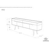 Wooden sideboard with drawers Patton
