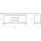 Wenge sideboard with doors and drawers Bevilard