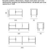 Sideboard with doors Brucken