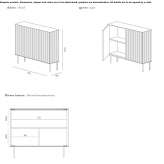 Metal sideboard with doors Sefro