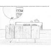 Modular sideboard made of wood and glass Nacuche