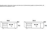 Glass sideboard Csobanka