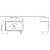 MDF sideboard with doors Orzysz