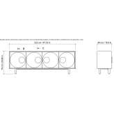 MDF sideboard with doors Orzysz