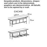 Sideboard made of wood and glass with hinged doors Babeni