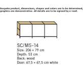 Aluminum and wood storage cabinet with glass doors Alpu