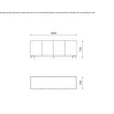 Sideboard made of laminated chipboard with doors Molac