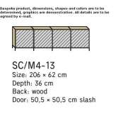 Aluminum and wood storage cabinet with glass doors Sabadell