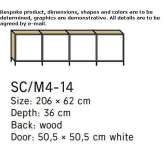 Aluminum and wood storage cabinet with glass doors Sabadell