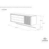 Hanging wooden sideboard with drawers Zaozersk