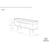 Wooden sideboard with doors Patton